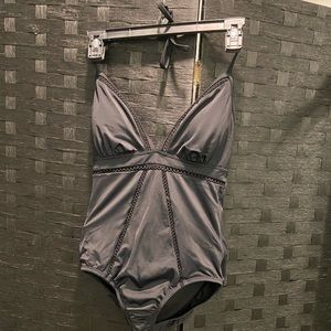 Black Low Cut One Piece